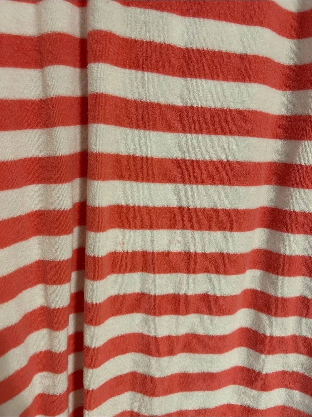 Charter Club Coral & White Striped Button-Front Swim Coverup
